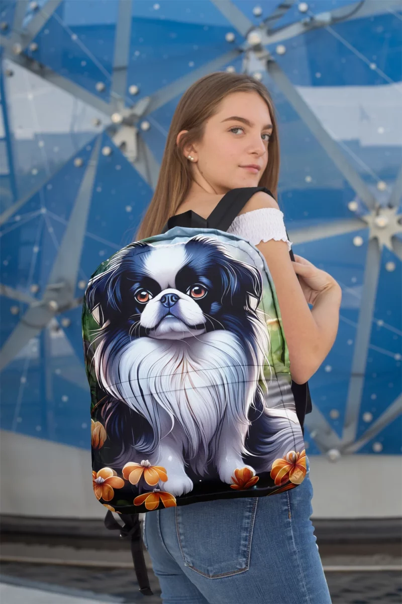 Japanese Chin Pup Teen Birthday Surprise Minimalist Backpack 2