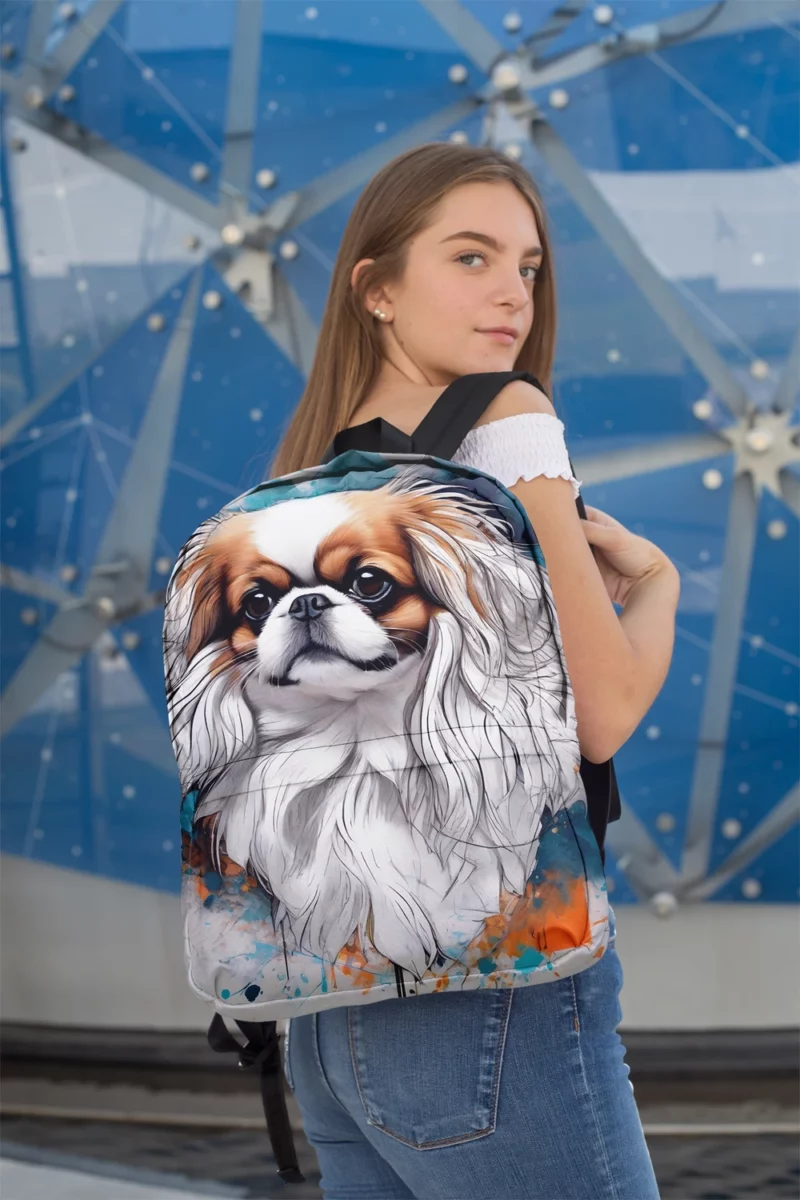 Japanese Chin Surprise Teen Joy Minimalist Backpack 2