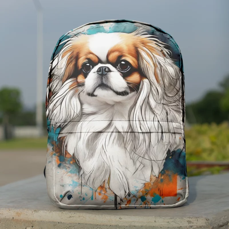 Japanese Chin Surprise Teen Joy Minimalist Backpack