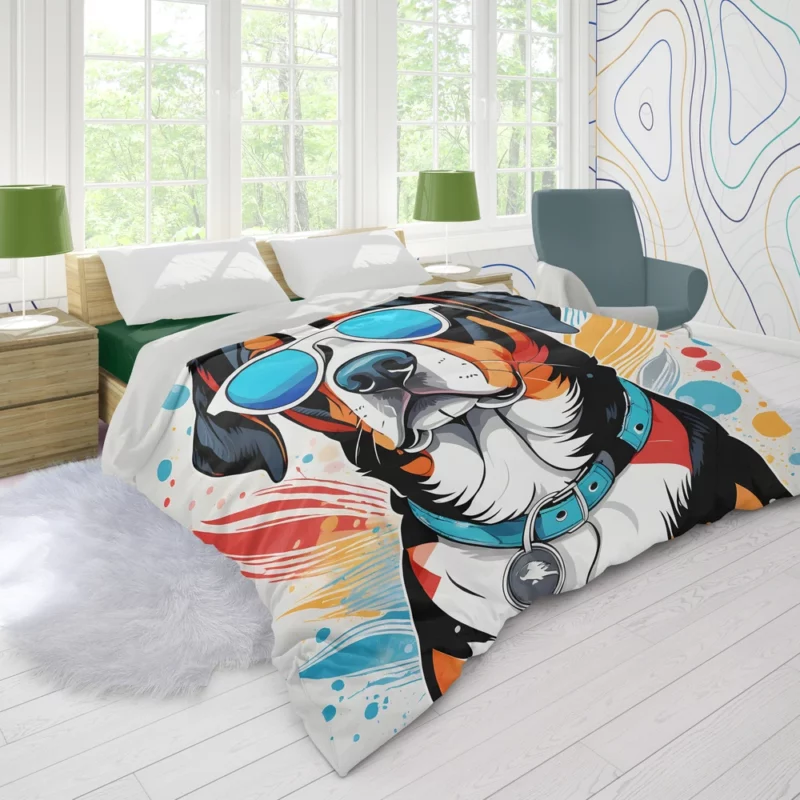 Joyful Surprise Greater Swiss Mountain Dog Gift Duvet Cover