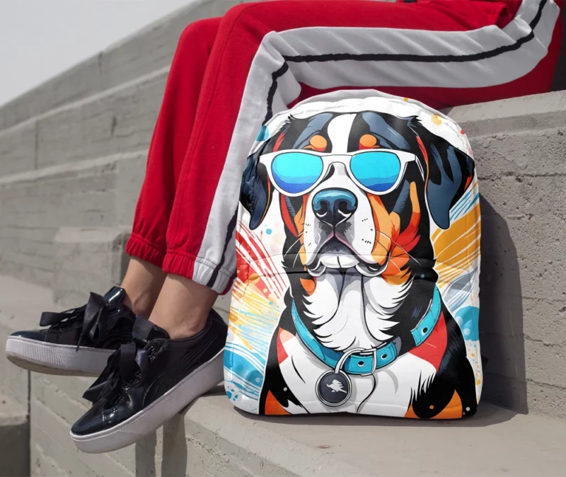 Joyful Surprise Greater Swiss Mountain Dog Gift Minimalist Backpack 1