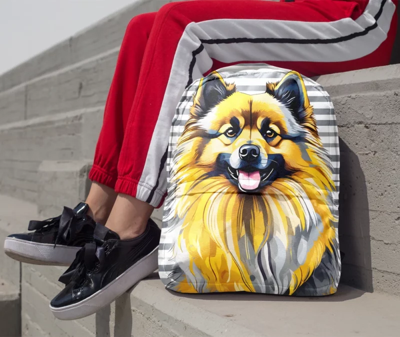 Keeshond Dog Delight Teen Joyful Surprise Minimalist Backpack 1