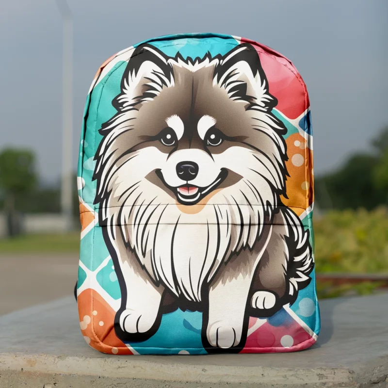 Keeshond Pup Teen Birthday Surprise Minimalist Backpack