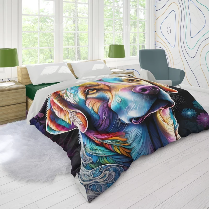 Labrador Retriever Dog Delight Teen Joyful Surprise Duvet Cover