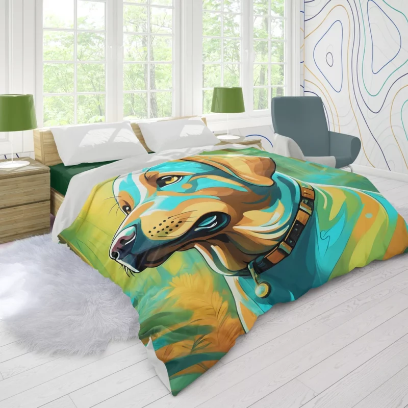 Labrador Retriever Pup Teen Birthday Surprise Duvet Cover