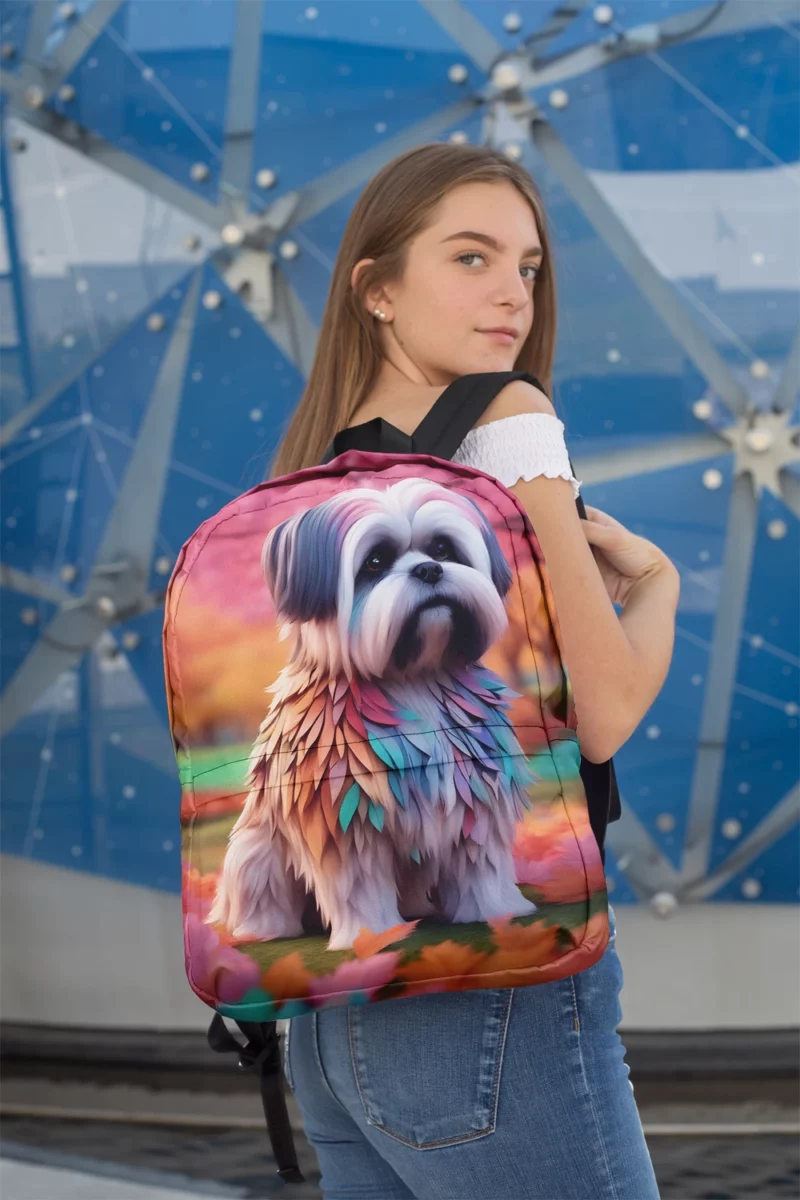 Lhasa Apso Charm Teen Dog Gift Minimalist Backpack 2