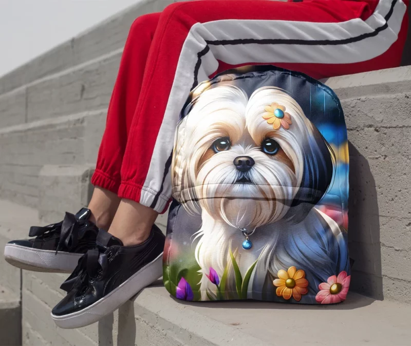 Lhasa Apso Pup Teen Birthday Surprise Minimalist Backpack 1