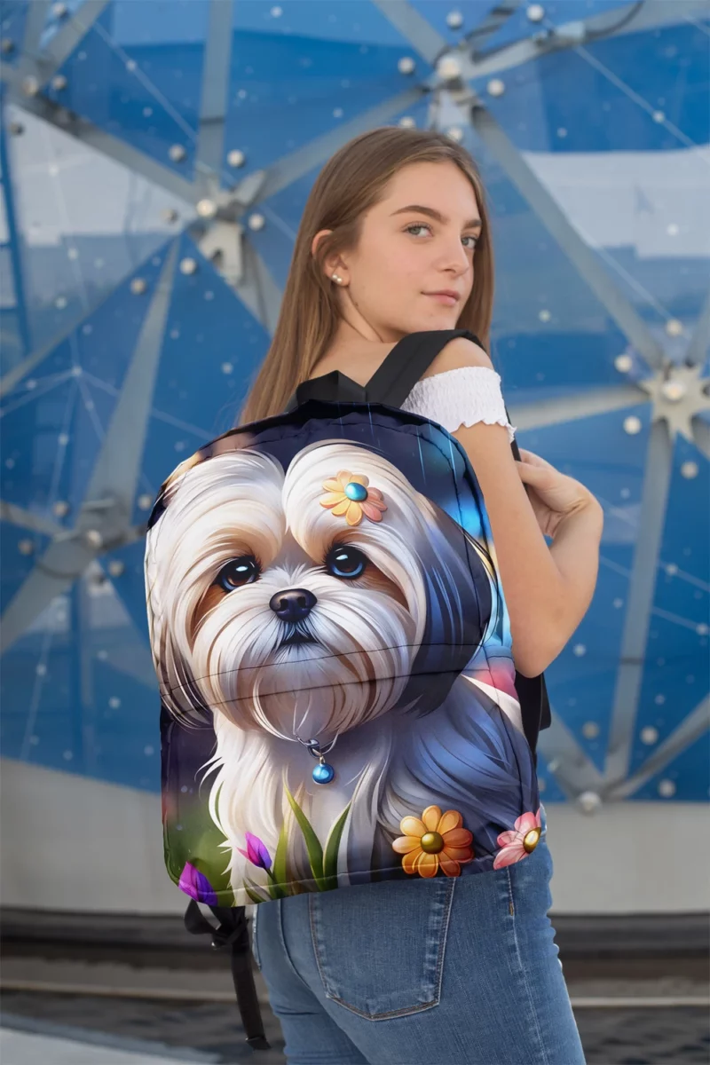 Lhasa Apso Pup Teen Birthday Surprise Minimalist Backpack 2