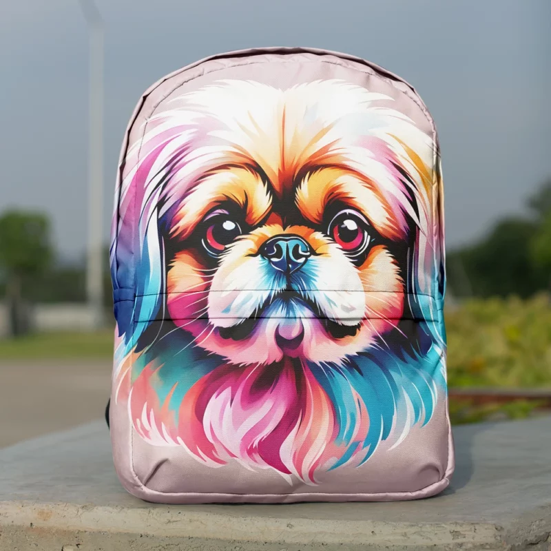 Loving Lap Dog Pekingese Charm Minimalist Backpack