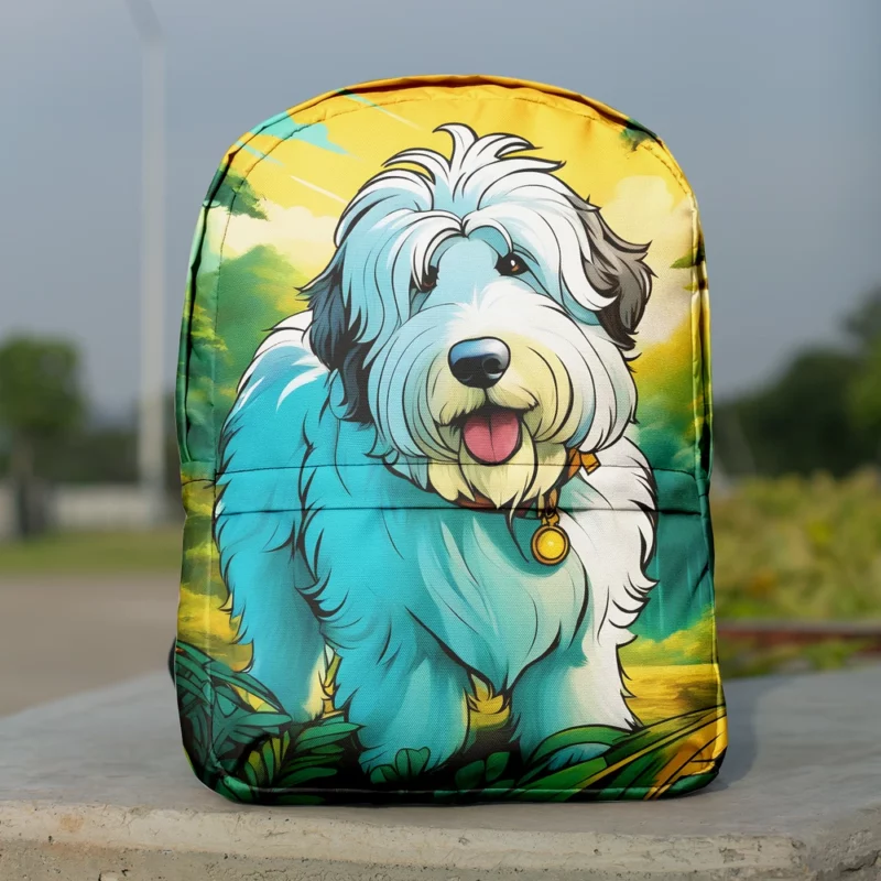 Loving Old English Sheepdog Dog Minimalist Backpack