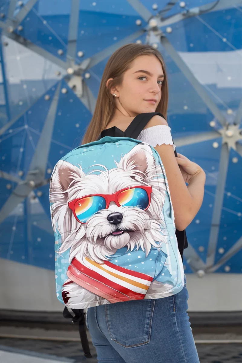 Lowchen Dog Delight Teen Joyful Surprise Minimalist Backpack 2