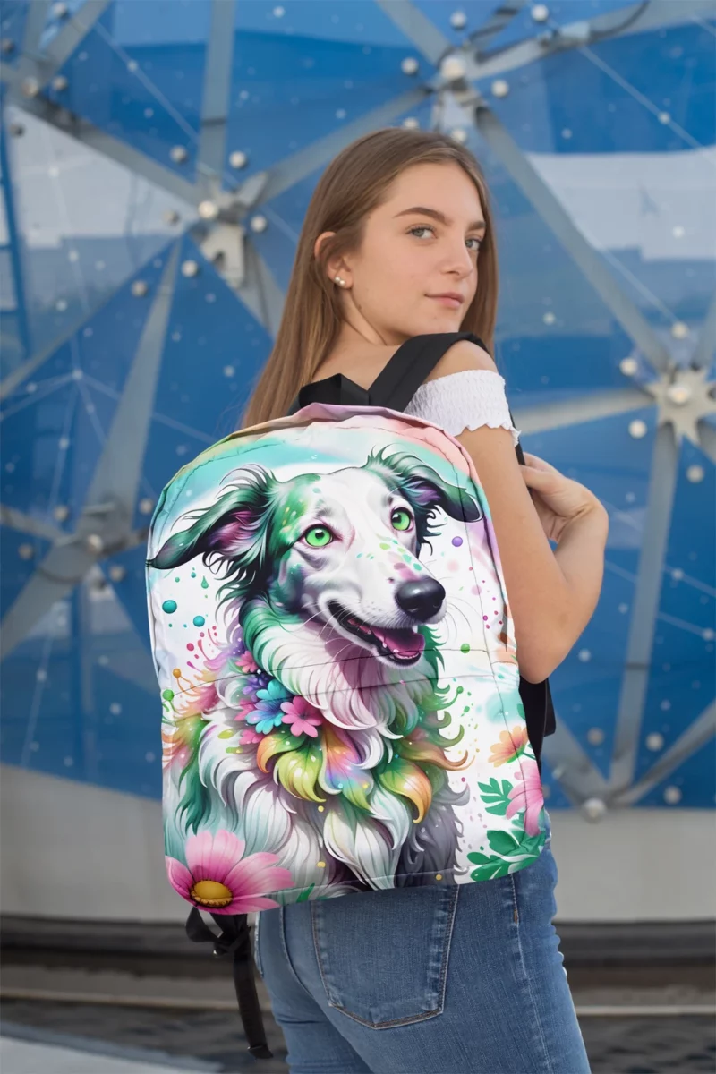 Loyal Borzoi Dog Guardian Minimalist Backpack 2