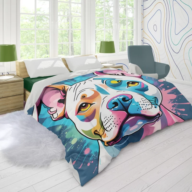 Loyal Companion American Pit Bull Terrier Dog Duvet Cover