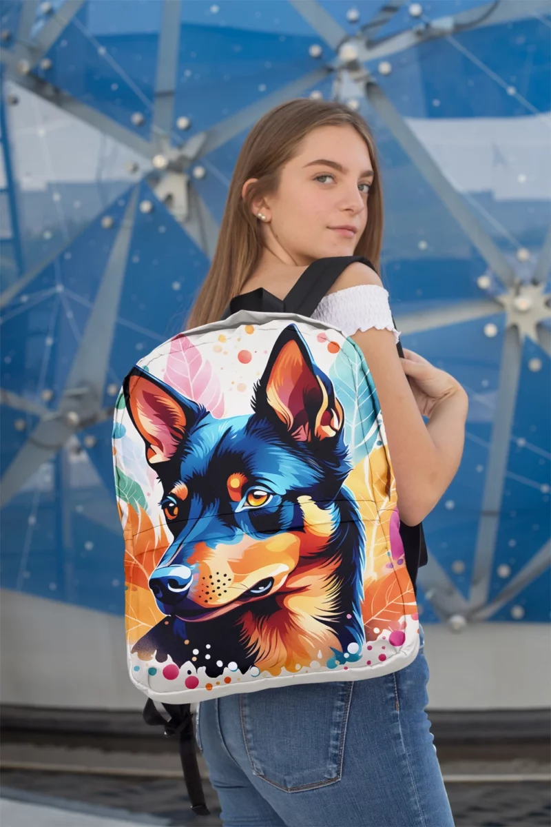 Loyal Partner Australian Kelpie Dog Minimalist Backpack 2