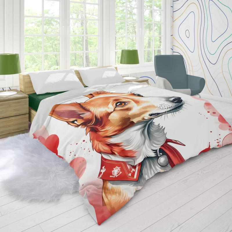 Loyal Portuguese Podengo Agile Dog Companion Duvet Cover