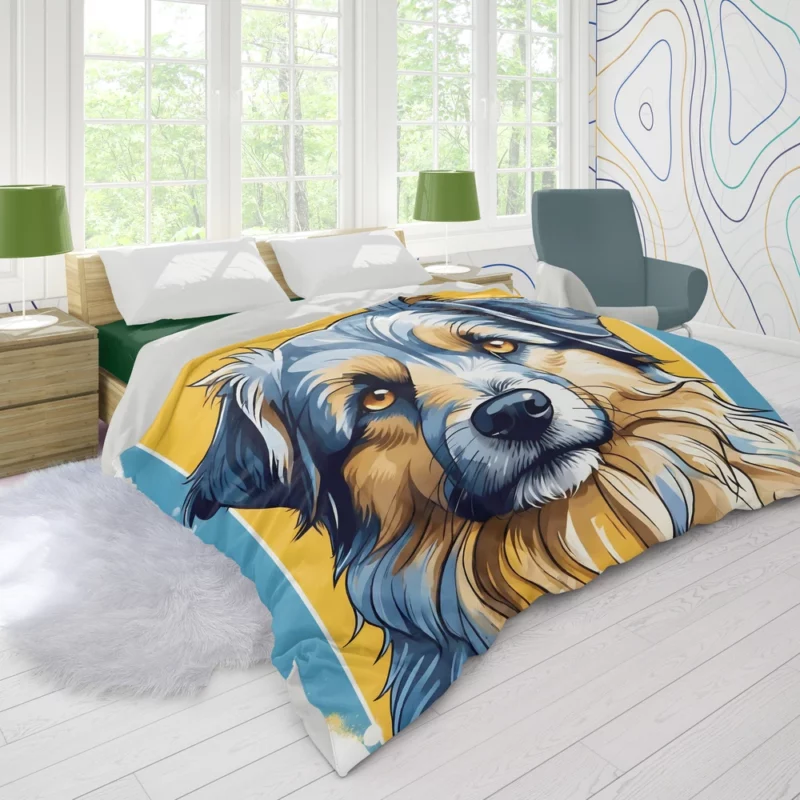 Loyal Pyrenean Shepherd Companion Dog Duvet Cover