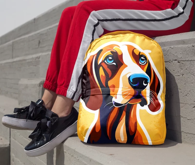 Loyal Redbone Coonhound Scent Hound Dog Minimalist Backpack 1