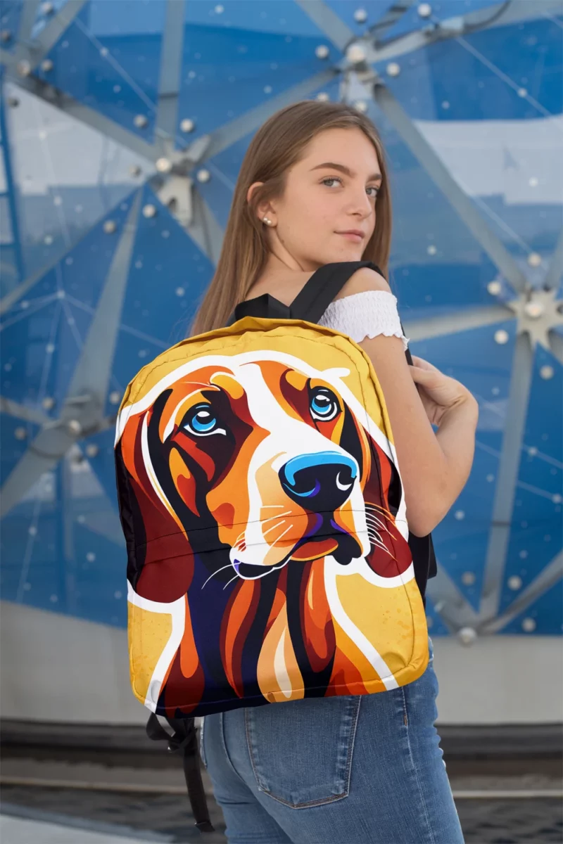 Loyal Redbone Coonhound Scent Hound Dog Minimalist Backpack 2