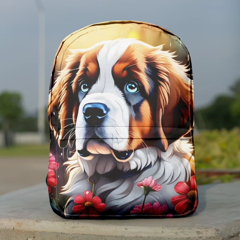 Loyal Saint Bernard Dog Friend Minimalist Backpack