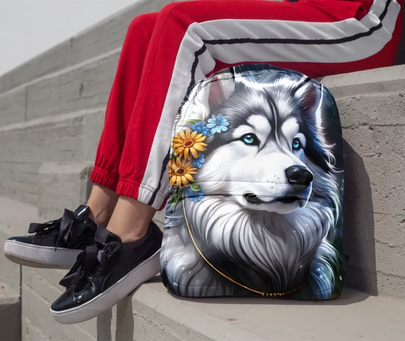 Majestic Alaskan Malamute Dog Royalty Minimalist Backpack 1