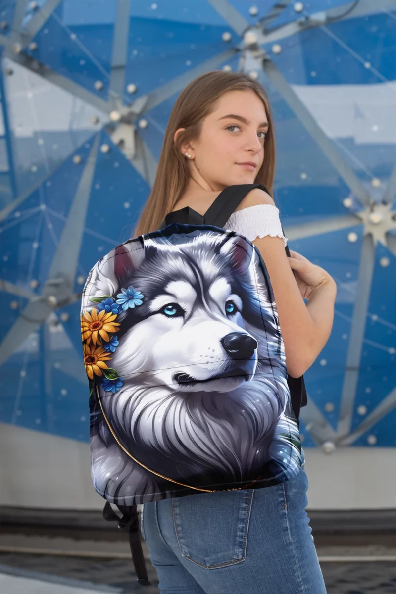 Majestic Alaskan Malamute Dog Royalty Minimalist Backpack 2