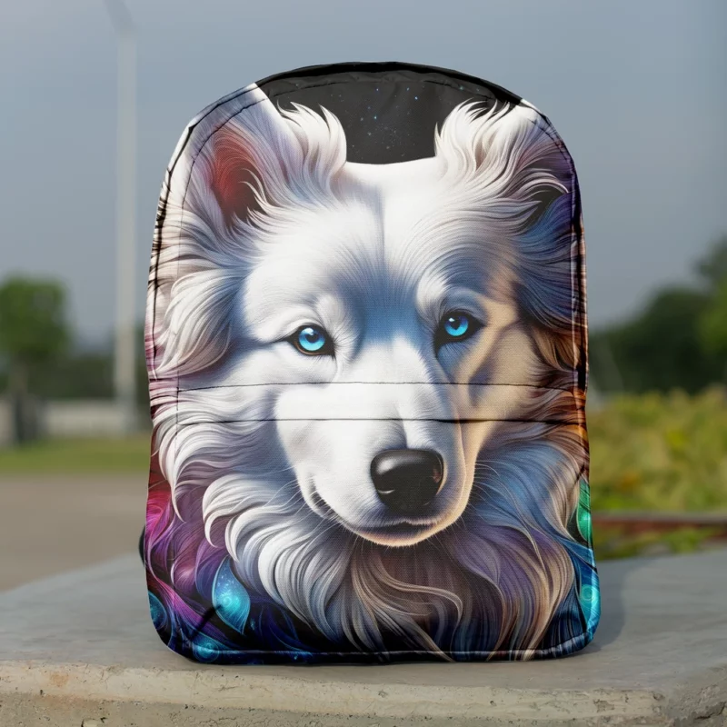 Majestic American Eskimo Beauty Dog Elegance Minimalist Backpack