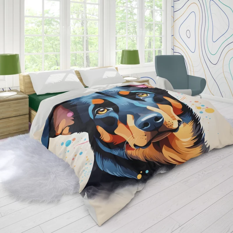 Majestic Beauceron Dog Guardian Beauty Duvet Cover