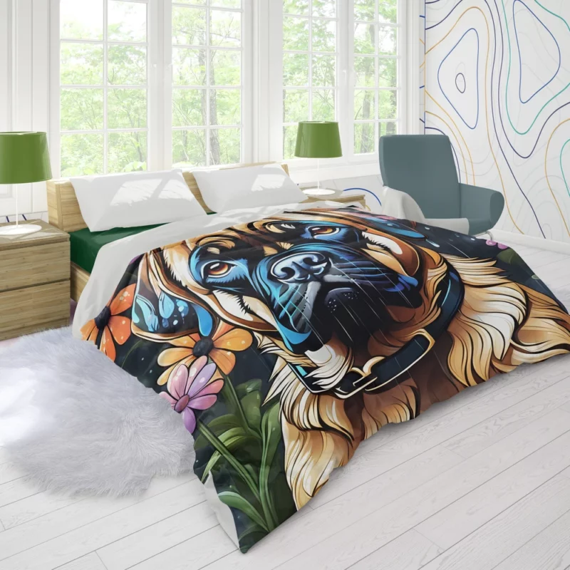 Majestic Bullmastiff Portrait Noble Dog Duvet Cover