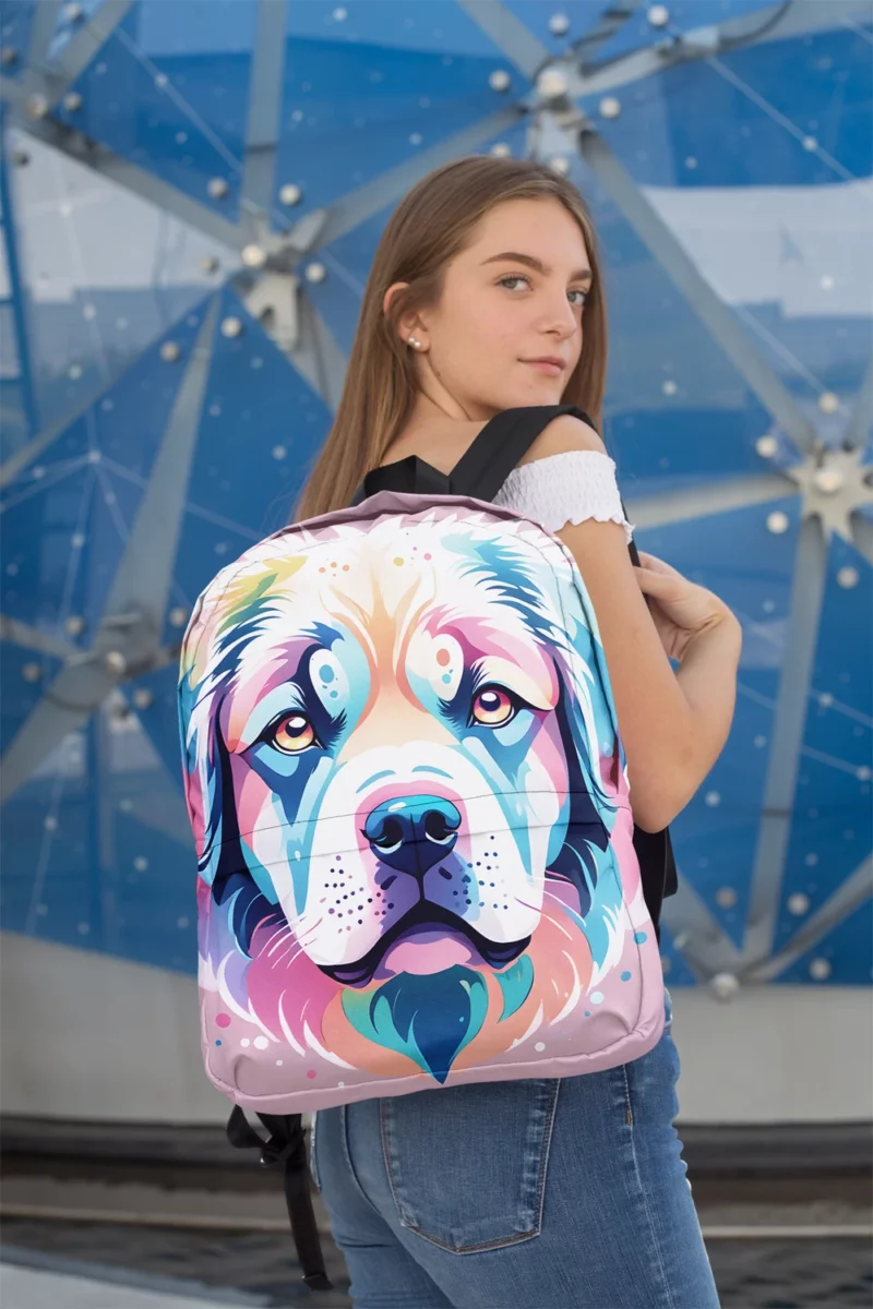 Majestic Pyrenean Loyal Mastiff Dog Minimalist Backpack 2