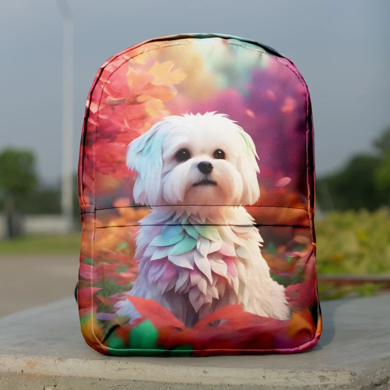 Maltese Charm Teen Dog Gift Minimalist Backpack