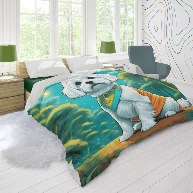 Maltese Dog Delight Teen Joyful Surprise Duvet Cover