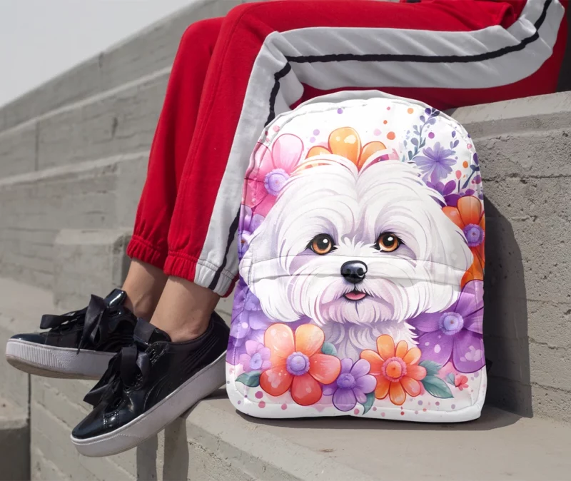 Maltese Love Teen Gifted Joy Minimalist Backpack 1