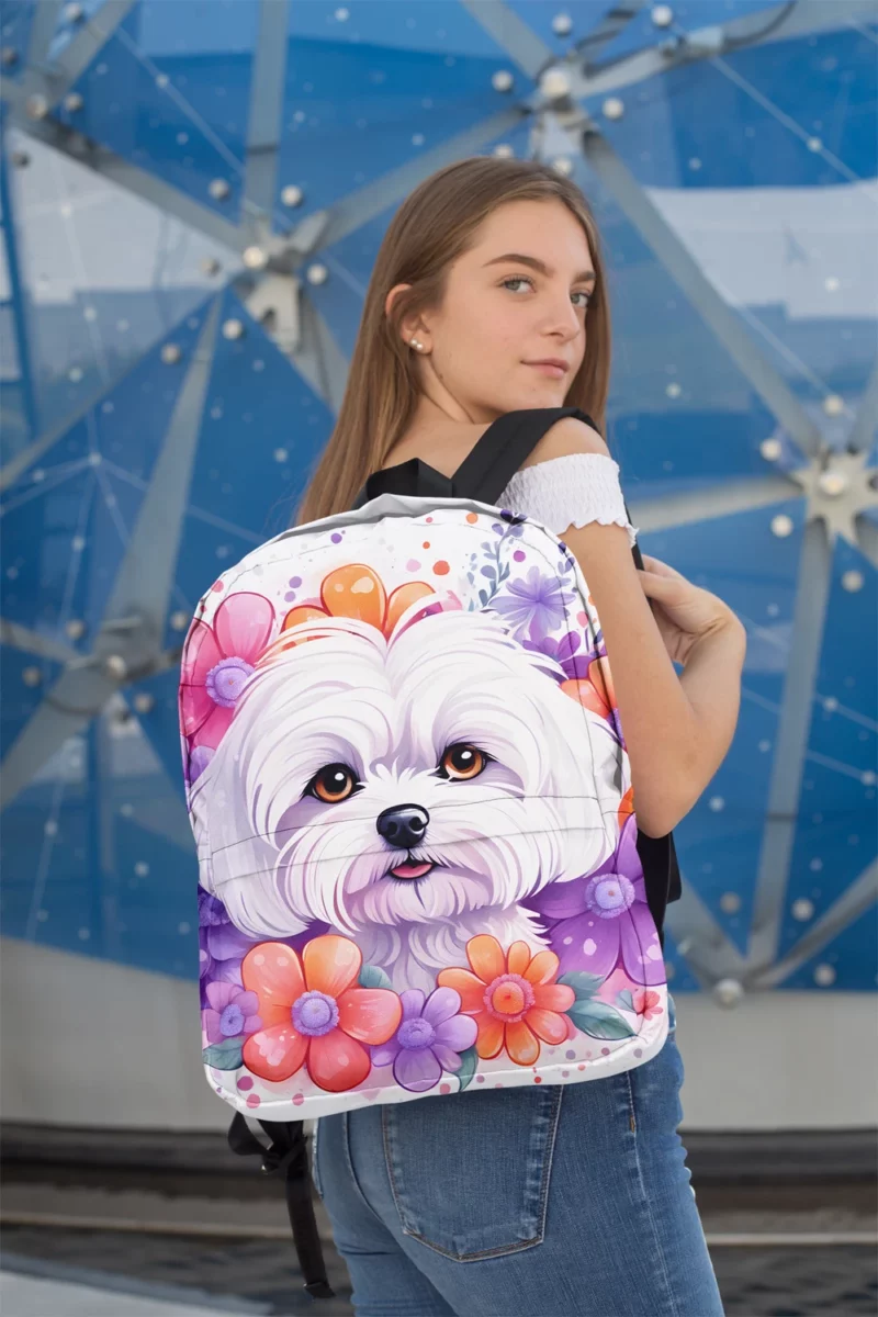 Maltese Love Teen Gifted Joy Minimalist Backpack 2