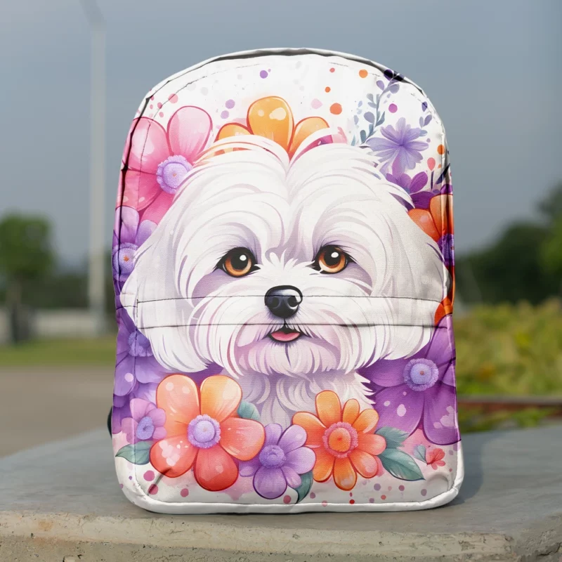 Maltese Love Teen Gifted Joy Minimalist Backpack