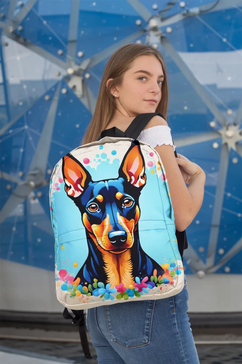 Manchester Terrier Pup Teen Birthday Surprise Minimalist Backpack 2