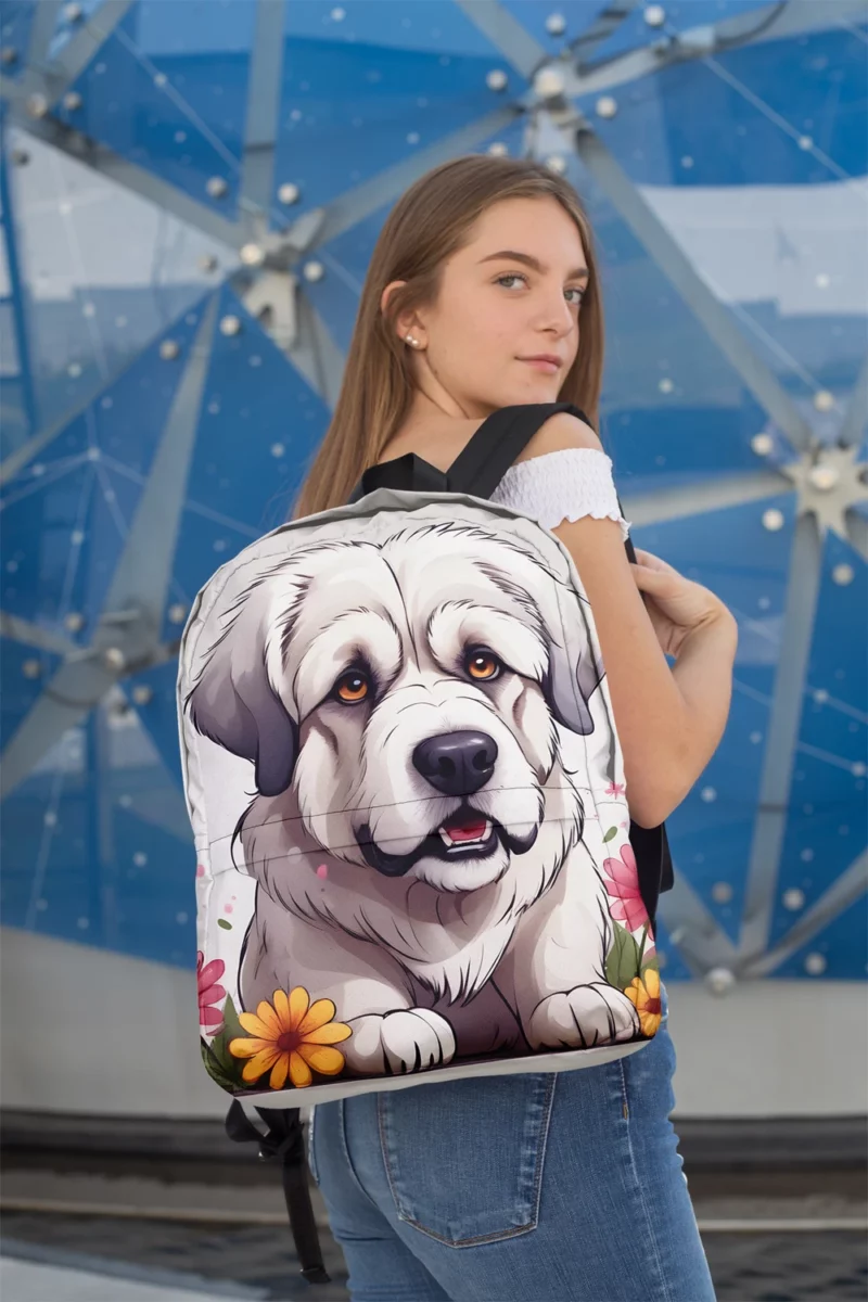 Mastiff Majesty Pyrenean Dog Breed Minimalist Backpack 2