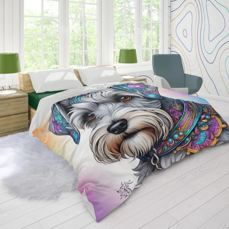 Mini Schnauzer Delight Teen Joy Duvet Cover