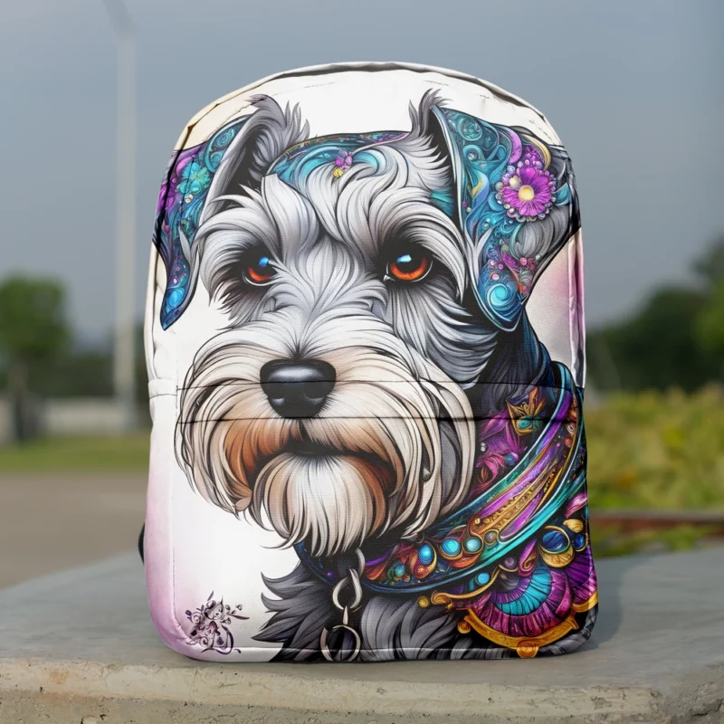 Mini Schnauzer Delight Teen Joy Minimalist Backpack