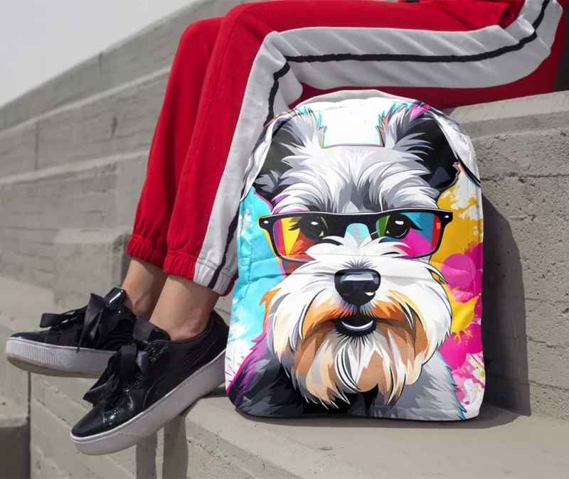 Mini Schnauzer Loyalty Teen Dog Gift Minimalist Backpack 1