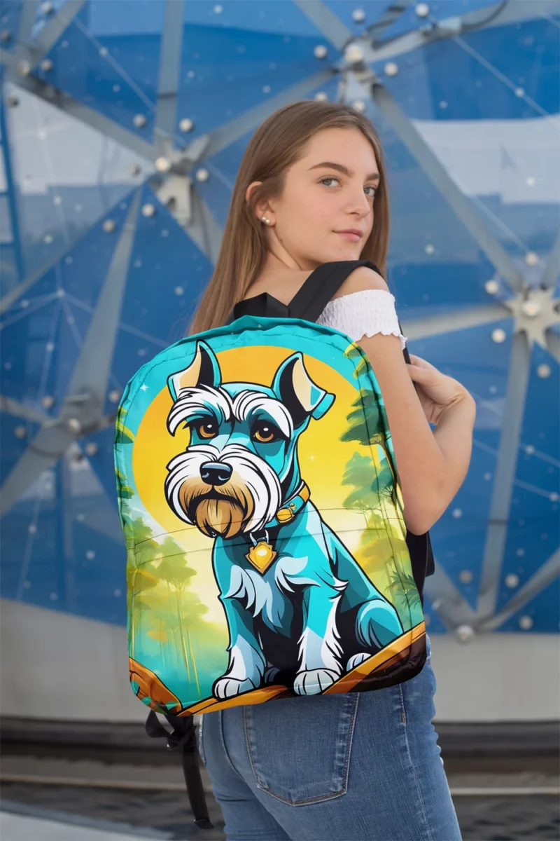 Mini Schnauzer Stylish Home Décor Minimalist Backpack 2