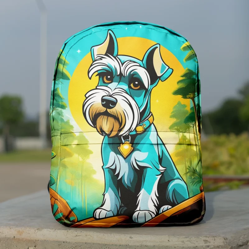 Mini Schnauzer Stylish Home Décor Minimalist Backpack