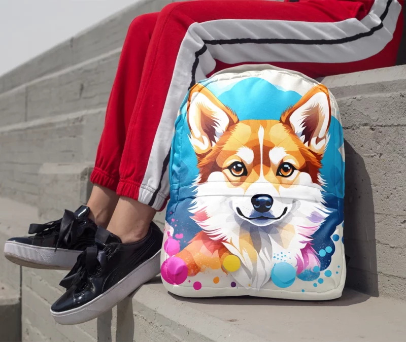 Miniature Marvel Alaskan Klee Kai Dog Minimalist Backpack 1