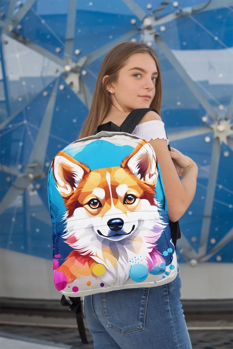 Miniature Marvel Alaskan Klee Kai Dog Minimalist Backpack 2