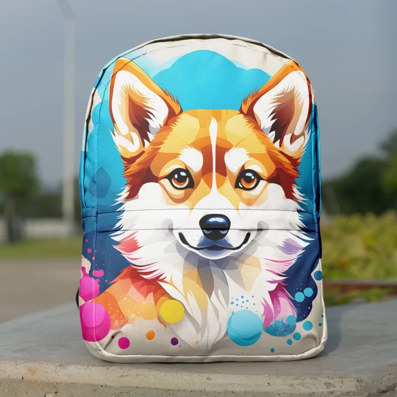 Miniature Marvel Alaskan Klee Kai Dog Minimalist Backpack