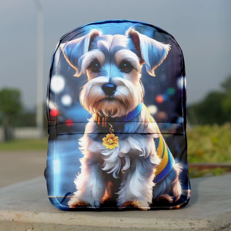 Miniature Schnauzer Pup Teen Birthday Surprise Minimalist Backpack