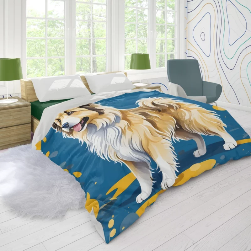 Mountain Elegance Pyrenean Shepherd Dog Duvet Cover