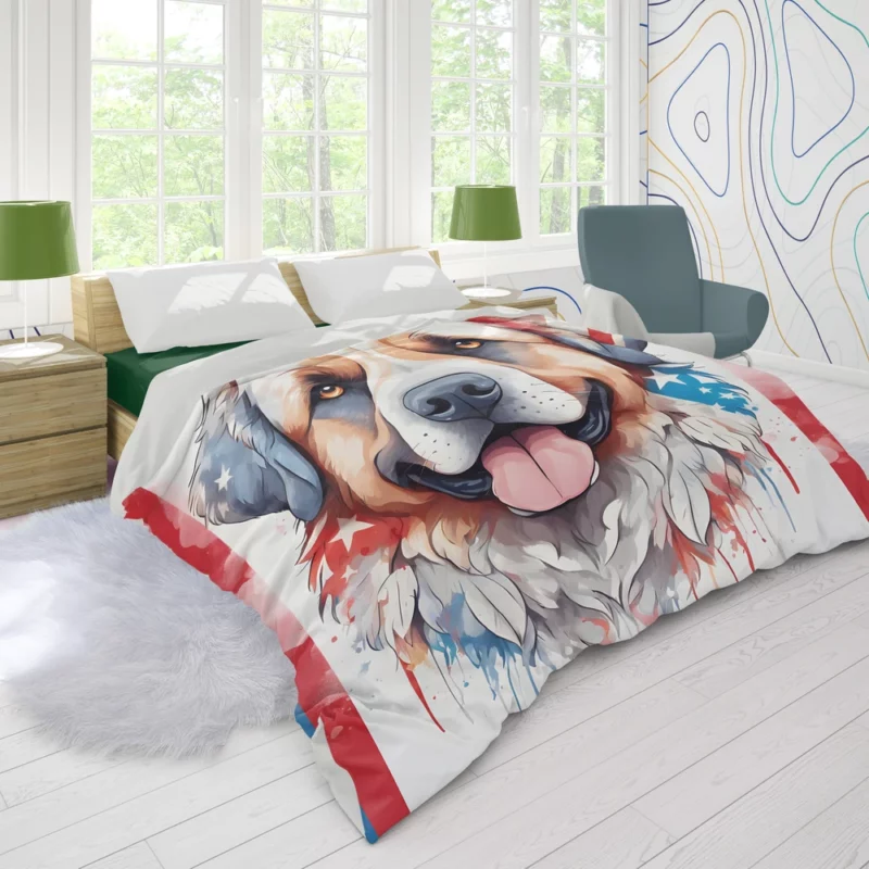 Mountain Guardian Pyrenean Mastiff Companion Duvet Cover