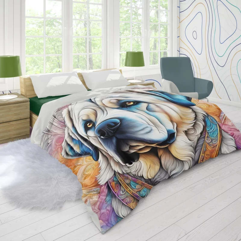 Mountain Majesty Pyrenean Mastiff Dog Duvet Cover