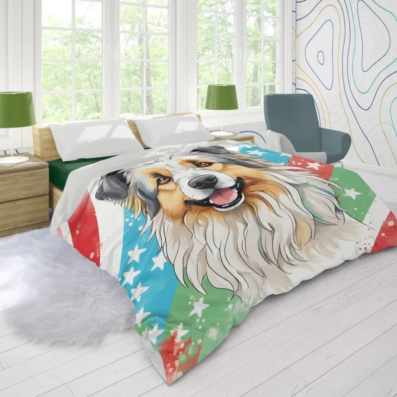 Mountain Majesty Pyrenean Shepherd Dog Duvet Cover