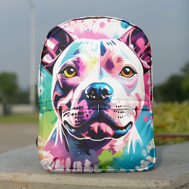 Muscular Companion Staffordshire Bull Terrier Dog Minimalist Backpack